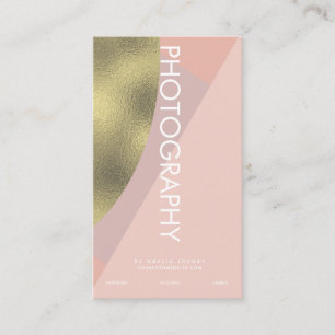 Photography Business Shapes Colorblock Faux Foil Card