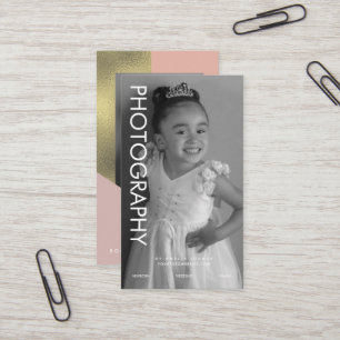 Photography Business Shapes Colour Block Faux Foil Card