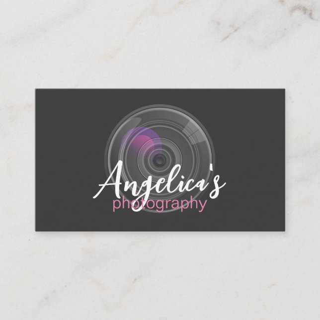 Photography | Camera Lens Business Card (Front)