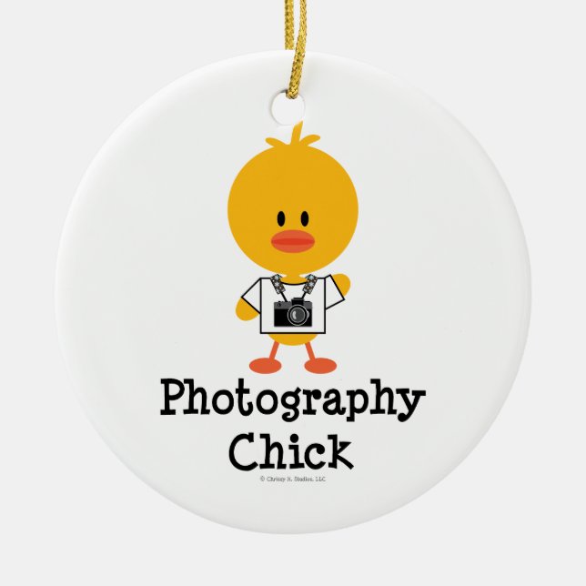 Photography Chick Ornament (Front)