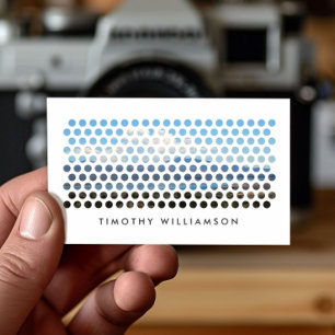 PHOTOGRAPHY CIRCLES PATTERN in WHITE (Horizontal) Business Card