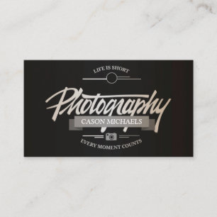 Photography classy vintage typographic emblem business card