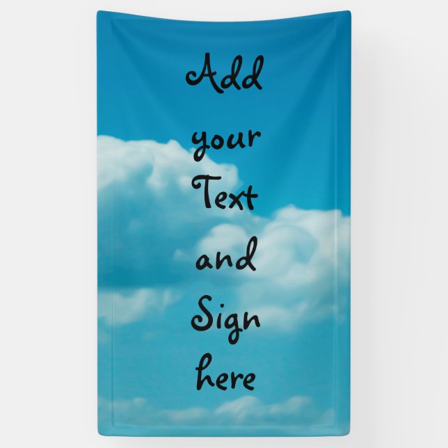 Photography - clouds in the sky + your ideas banner (Vertical)