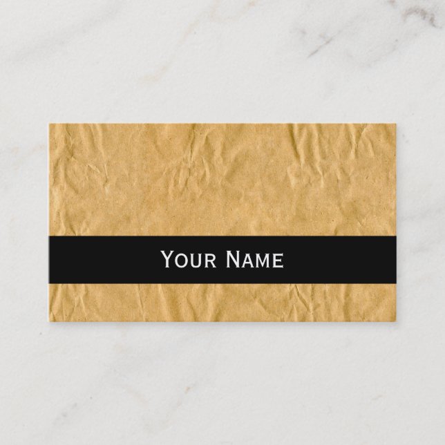 Photography - Crinkly Wrapping Paper + your ideas Business Card (Front)