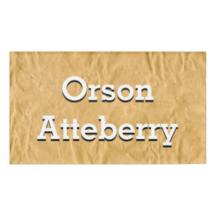 Photography - Crinkly Wrapping Paper + your ideas Name Tag