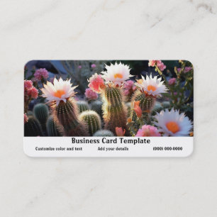Photography Desert Wild Cactus Flowers Business Card