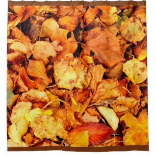 Photography - dry autumn leaves + your ideas shower curtain