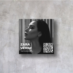 Photography Editorial Minimalist Modern Elegant Square Business Card