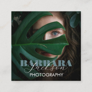 Photography Elegant Professional Calligraphy Square Business Card