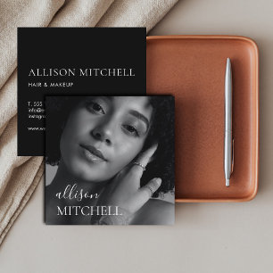 Photography Elegant Professional Calligraphy Square Business Card