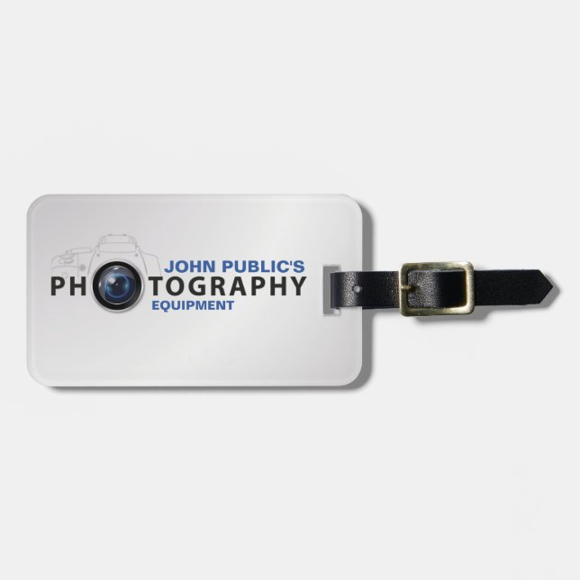 Photography Equipment Luggage Tags (Front Horizontal)