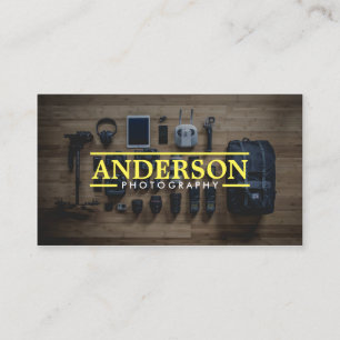 Photography Equipment Modern Photographer Business Card