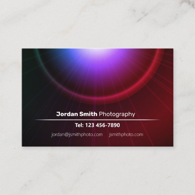 Photography Euro Business Card (Front)