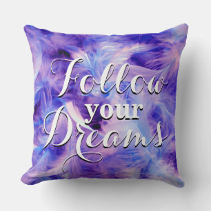 Photography - feathers blue violet + your ideas cushion