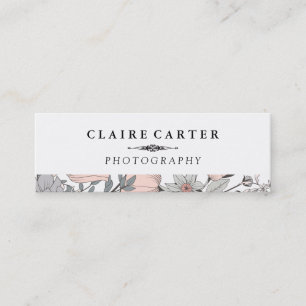 Photography Floral Botanical Flowers Mini Business Card
