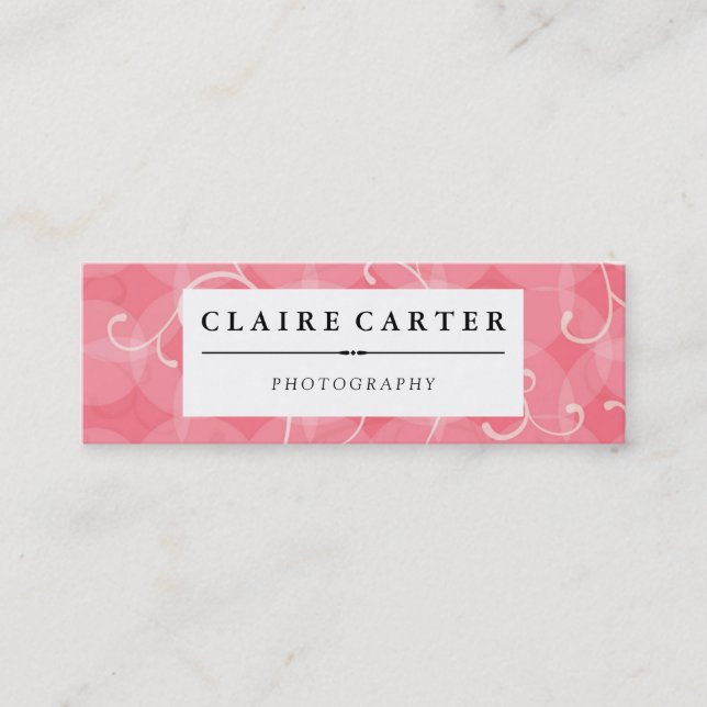 Photography Floral Mini Business Card (Front)