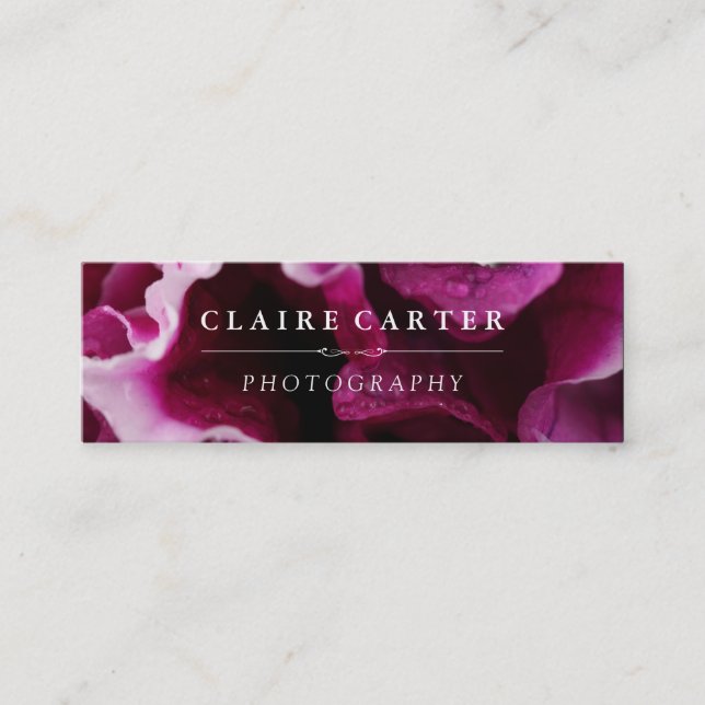 Photography Floral Mini Business Card (Front)
