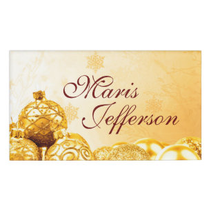 Photography - golden xmas balls + your ideas name tag