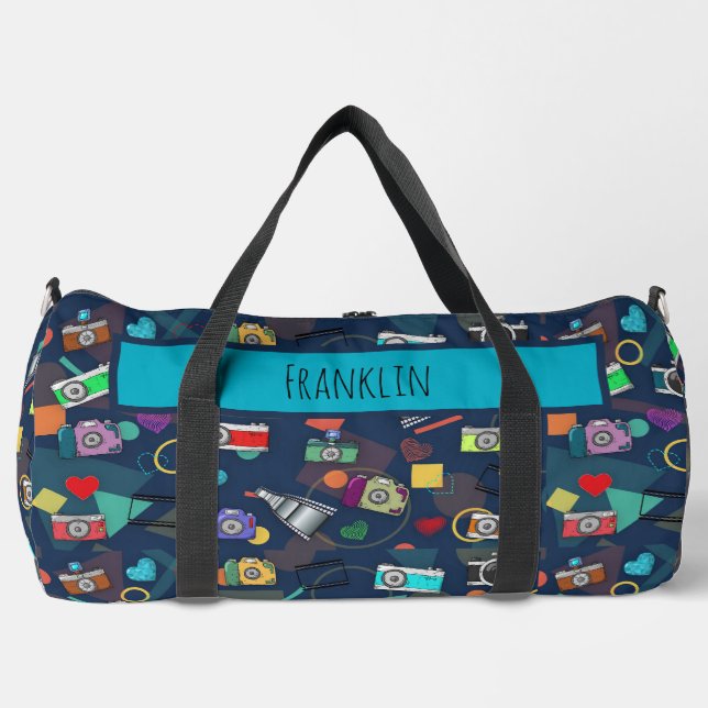 Photography I Custom Name  Duffle Bag (Front)