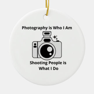 Photography is Who I Am Ceramic Tree Decoration