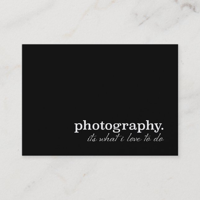 Photography it's what I love to do !! Pearl Custum Business Card (Front)