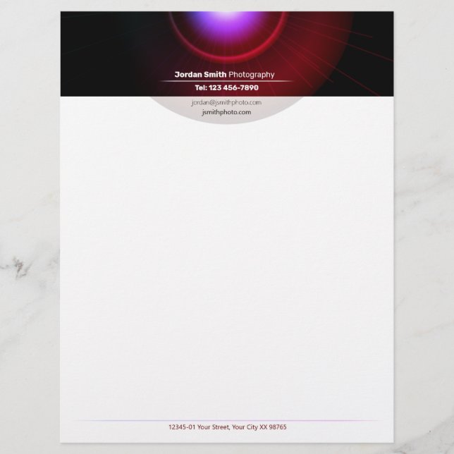 Photography Letterhead (Front)