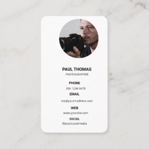 Photography Modern Minimal Simple Photo Business Business Card