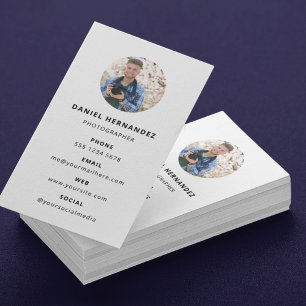 Photography Modern Minimal Simple Photo Business C Business Card