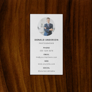 Photography Modern Minimal Simple Photo Business Card
