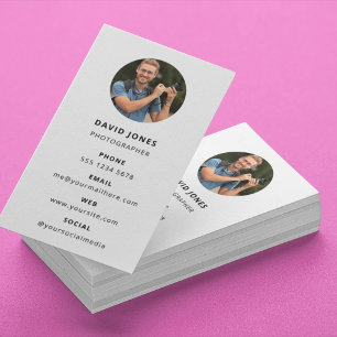 Photography Modern Minimal Simple Photo Business Card