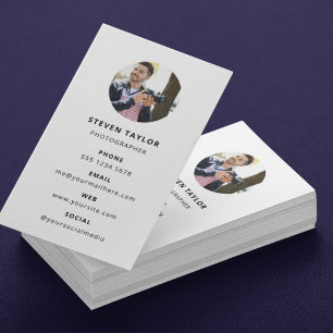 Photography Modern Minimal Simple Photo Business Card