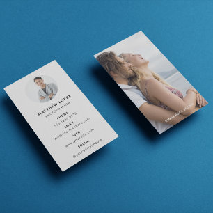 Photography Modern Minimal Simple Photo Business Card