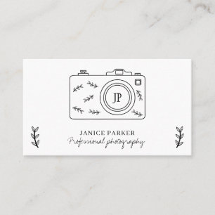 Photography modern professional photographer business card