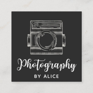 Photography Modern Script Calligraphy Social Media Square Business Card