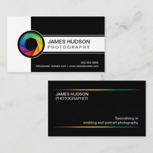Photography Modern Shutter Business Card