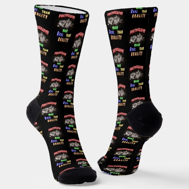 Photography More Real Than Reality Socks (Angled)