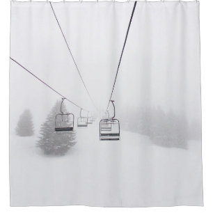 PHOTOGRAPHY OF CABLE CAR SHOWER CURTAIN
