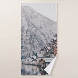 PHOTOGRAPHY OF HOUSE BESIDE BODY OF WATER BATH TOWEL