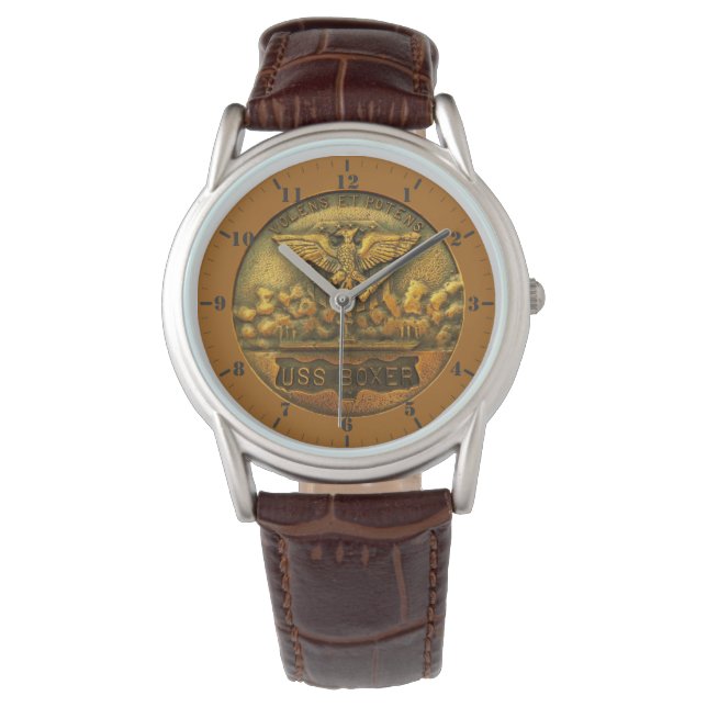 Photography of USS Boxer plaque - volens et potens Watch (Front)