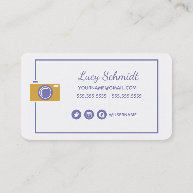 Photography Paparazzi Photographer Business Card (Back)