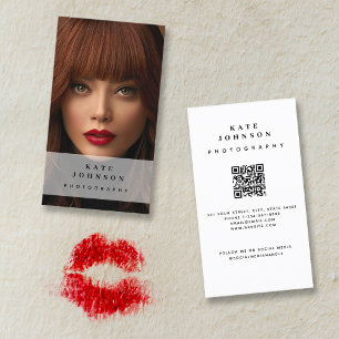 Photography Photo Modern Social Media QR Code Business Card