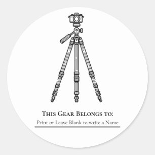 Photography Photographer Camera Tripod Gear Classic Round Sticker