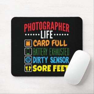 Photography - Photographer Life Funny Icon List Mouse Pad