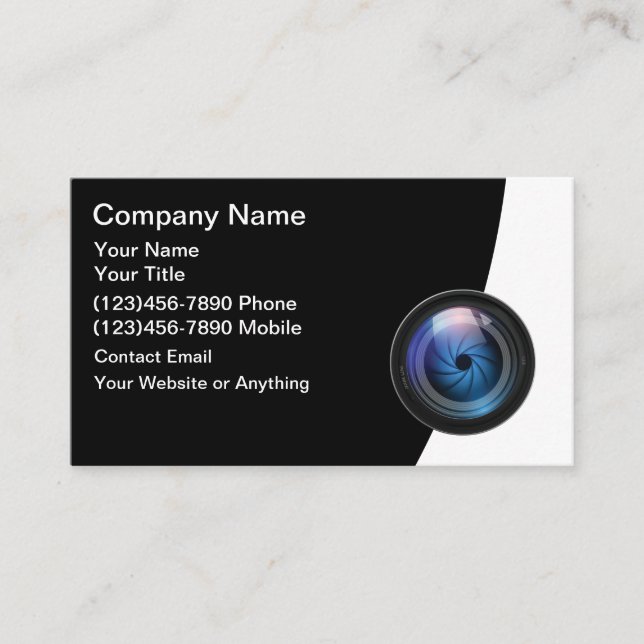 Photography Professional Business Cards Design (Front)