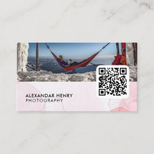 Photography QR Code Modern Photo Photographer Bu Business Card