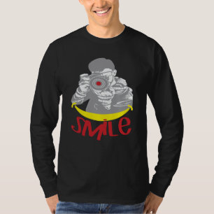 Photography Smile Cheerful Photography Illustratio T-Shirt