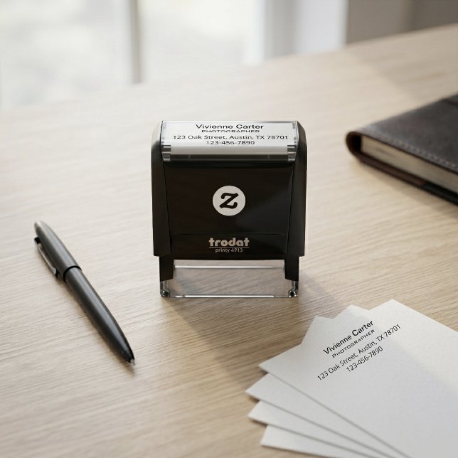 Photography Studio Name Return Address Phone Self-inking Stamp (Photography Studio Name Return Address Phone Self-inking Stamp)