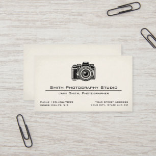 Photography Studio Photographer Business Card