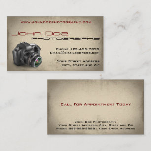 Photography Studio Photographer Business Card