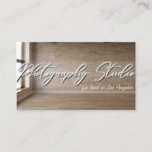 Photography Studio Space for Rent Business Card